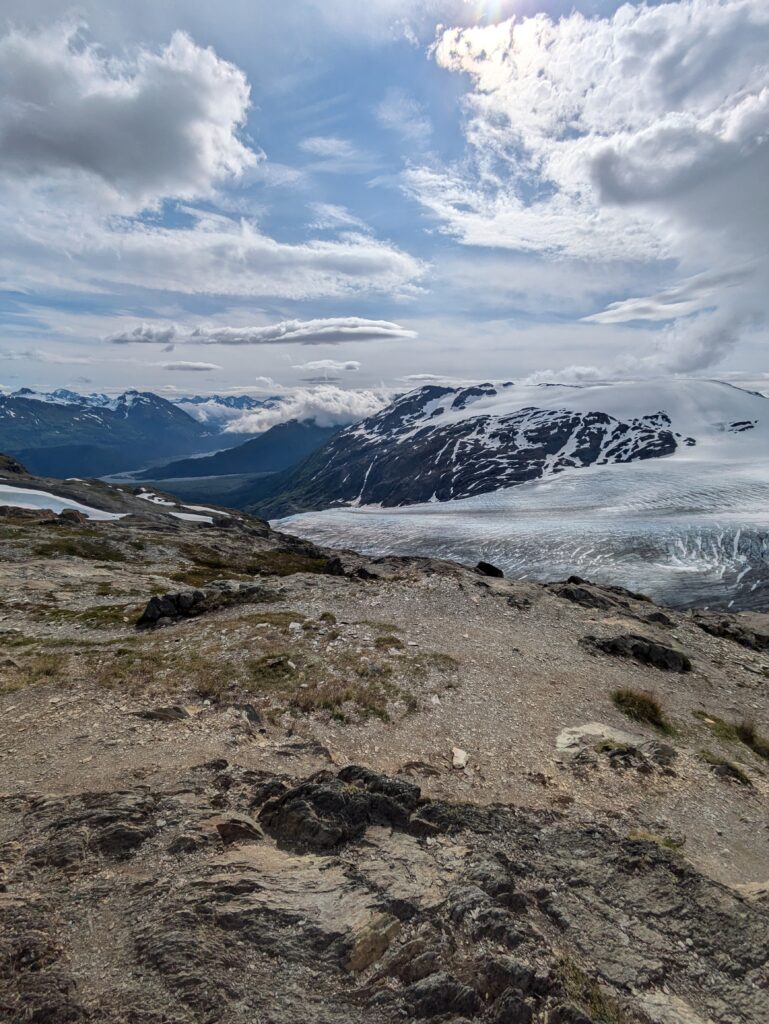 Trail end, looking back. Exit Glacier.